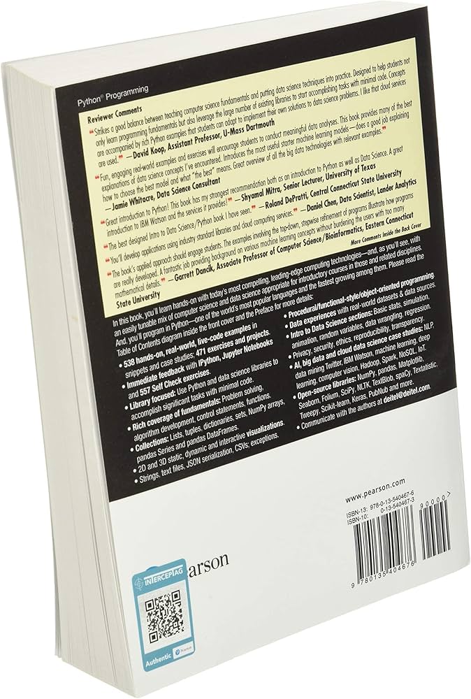 Intro to Python for Computer Science and Data Science: Learning to