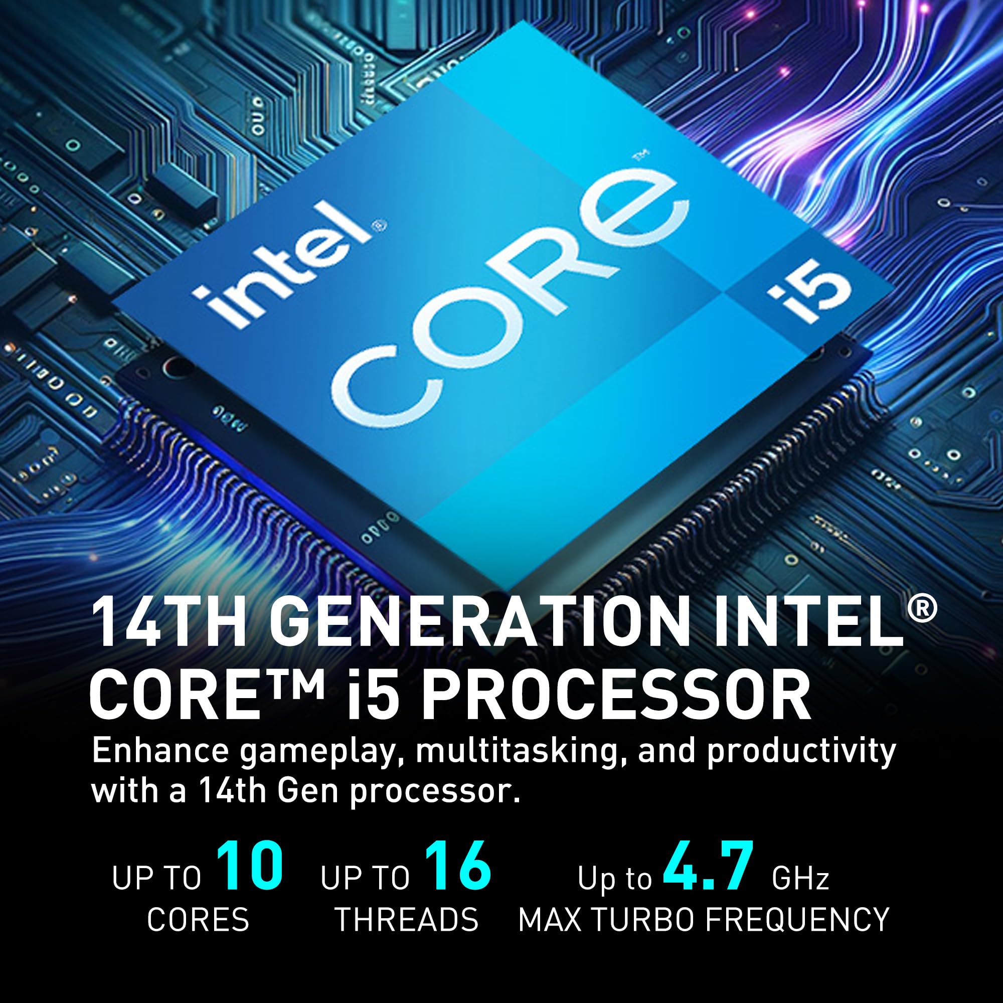 MSI Codex R2 (Tower) Gaming Desktop, Intel Core i5-14400F, GeForce