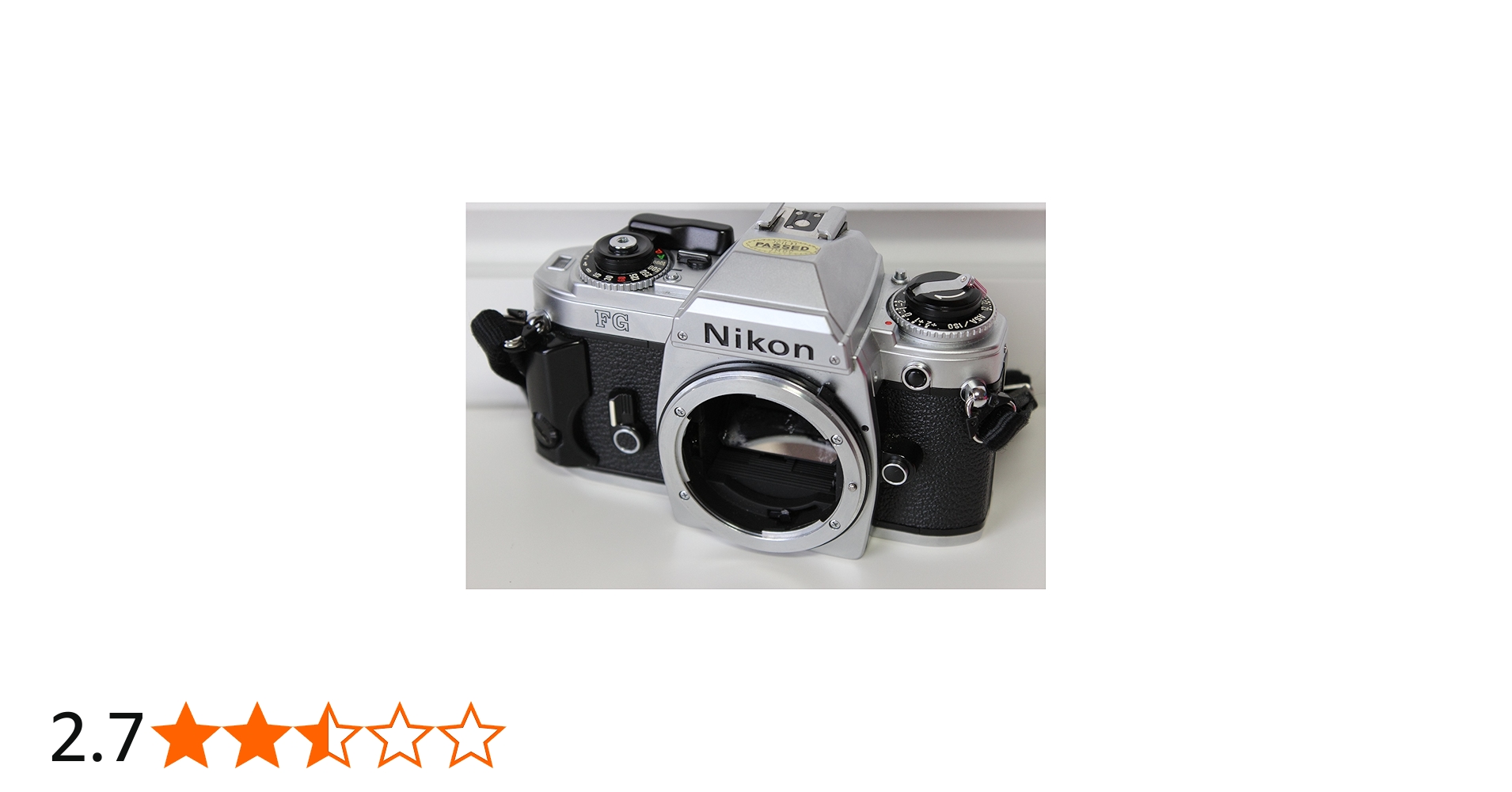 Amazon | Nikon FG SLRフィルムカメラ。クロームボディ。 | 一眼レフ