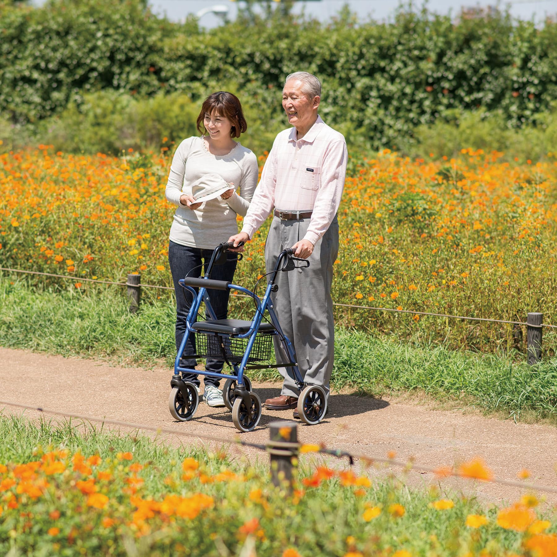 Amazon | 竹虎 【歩行車】 ハッピーIINB ブルーメタリック | 竹虎 | 歩行器