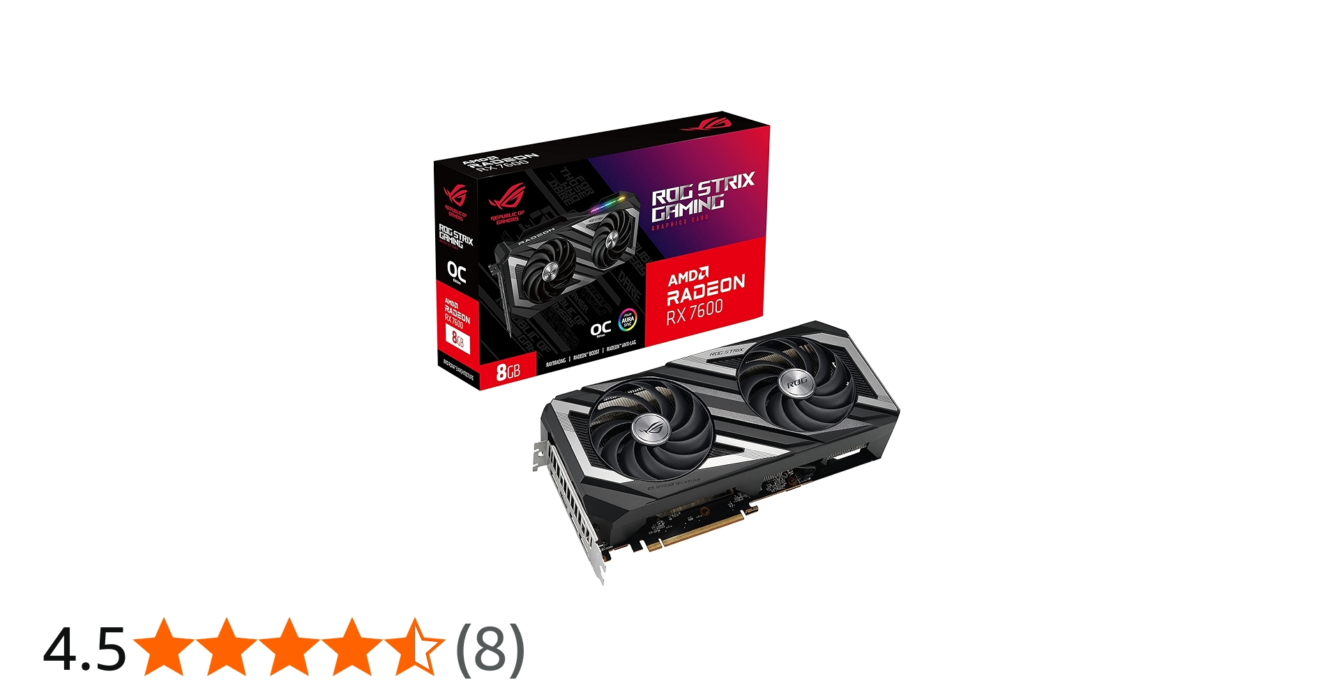 Amazon | ASUS ROG Strix Radeon RX 7600 OC Edition 8GB GDDR6