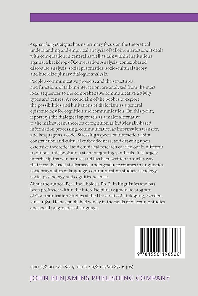 Amazon.com: Approaching Dialogue (IMPACT: Studies in Language