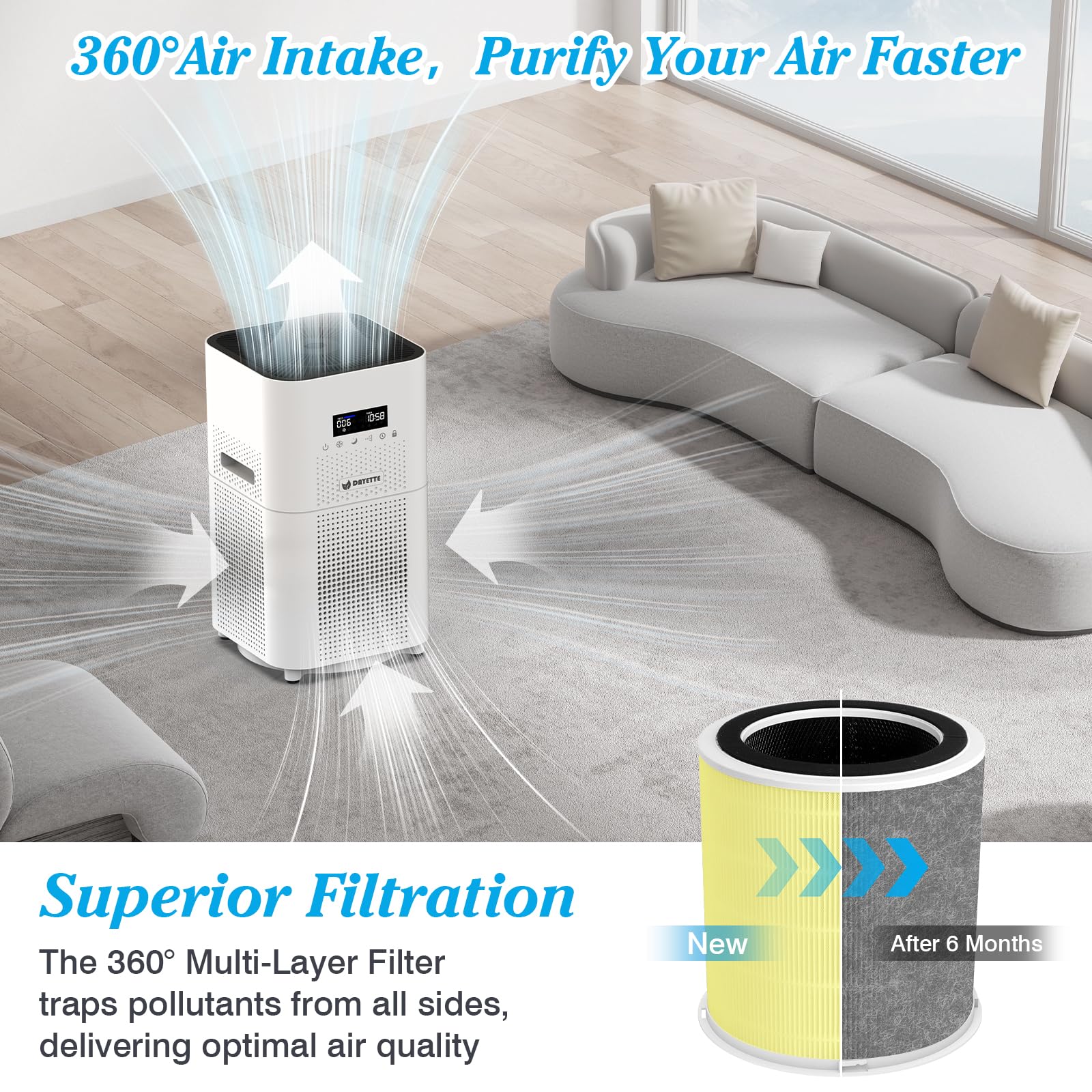 Amazon | 空気清浄機 DAYETTE AP401 用 フィルター 脱臭強化モデル