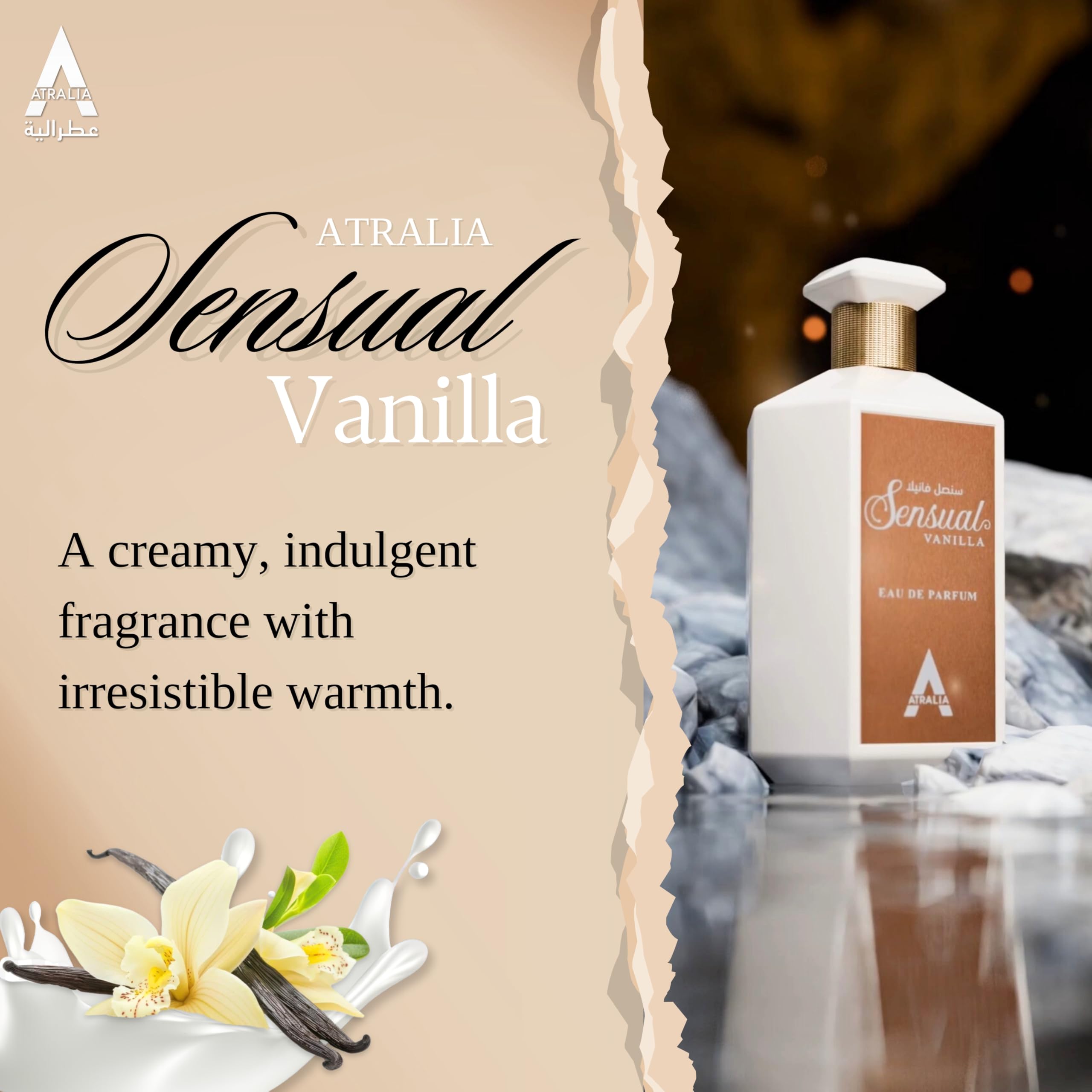 Amazon.com : Atralia Sensual Vanilla Eau De Parfum 100Ml 3.40z
