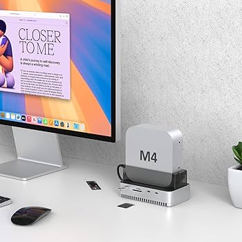 Amazon.com: Qwiizlab 40Gbps Mac mini M4/M4 Pro Stand Hub with NVMe
