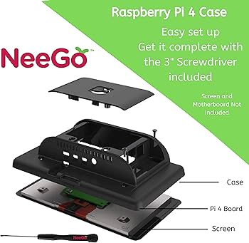 Amazon.co.jp: NeeGo Raspberry Pi 4 スクリーンケース Raspberry Pi