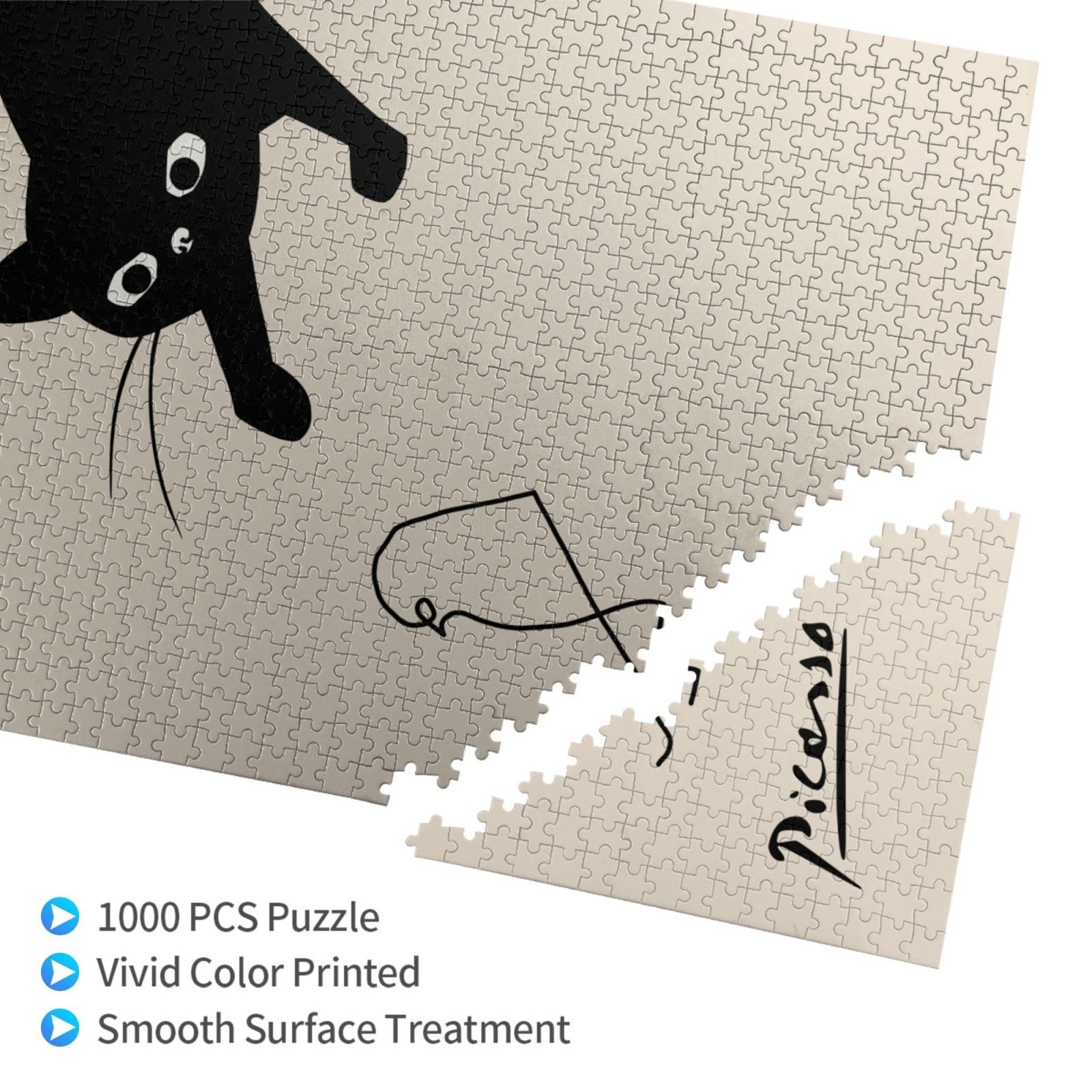 Amazon.co.jp: 1000ピース ジグソーパズル ピカソ 猫 ネコ 木製 50
