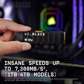 Amazon.com: WD_Black SN850X 4TB NVMe SSD with Heatsink - M.2 2280