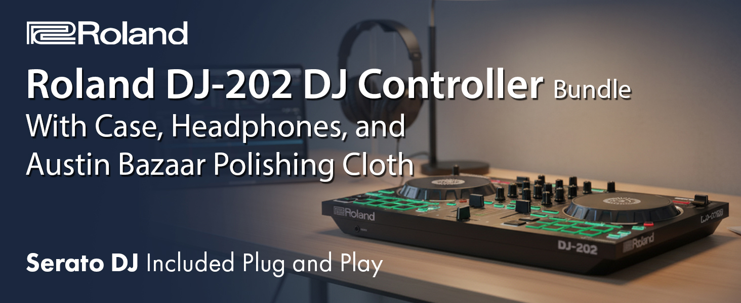 Amazon.com: Roland DJ-202 Paquete de controlador DJ con funda