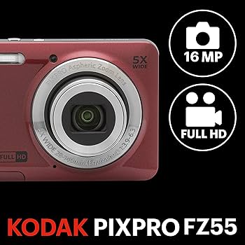 Amazon.com : Kodak PIXPRO FZ55-RD 16MP Digital Camera 5X Optical