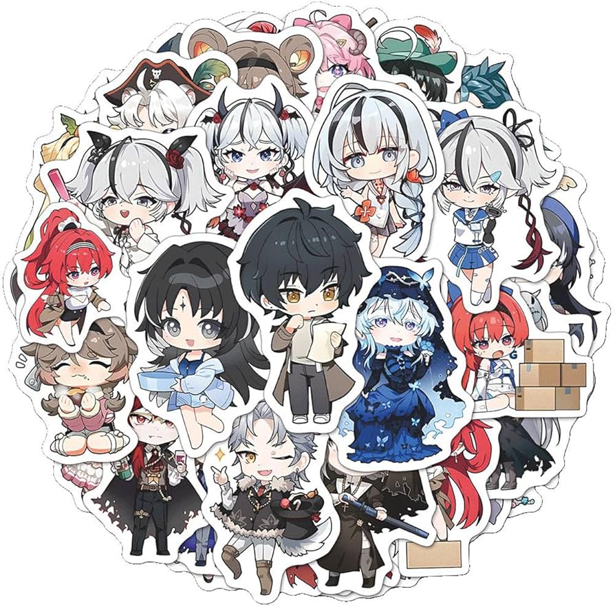 Amazon.co.jp: 鳴潮 ステッカー 112枚セット ちびキャラ 漂泊者 ツバキ