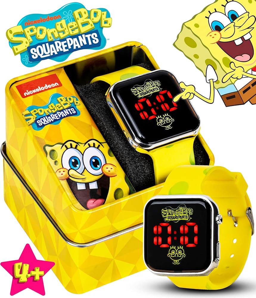 Amazon | [Accutime Corp] 腕時計 Accutime Spongebob LED Watch