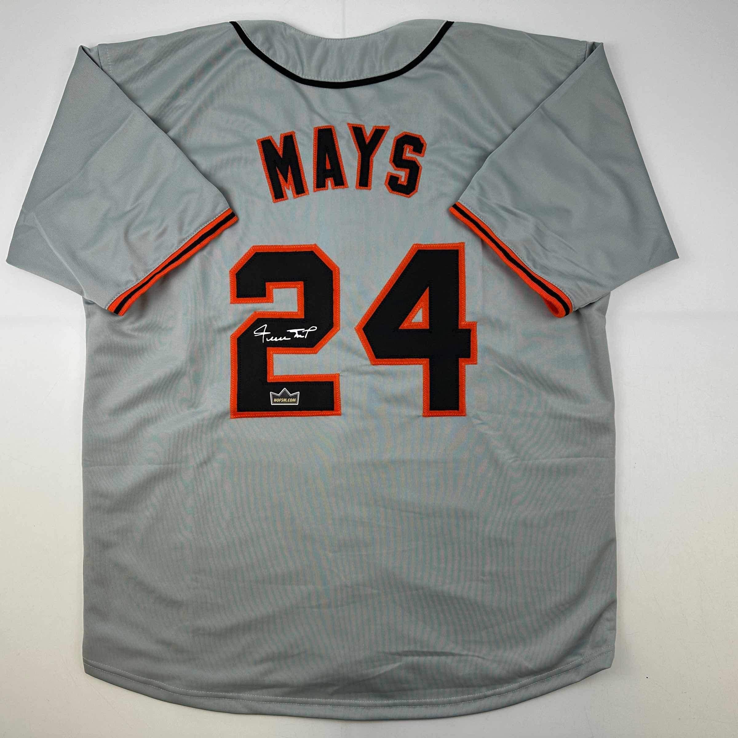Facsimile Autographed Willie Mays San Francisco Grey Reprint Laser