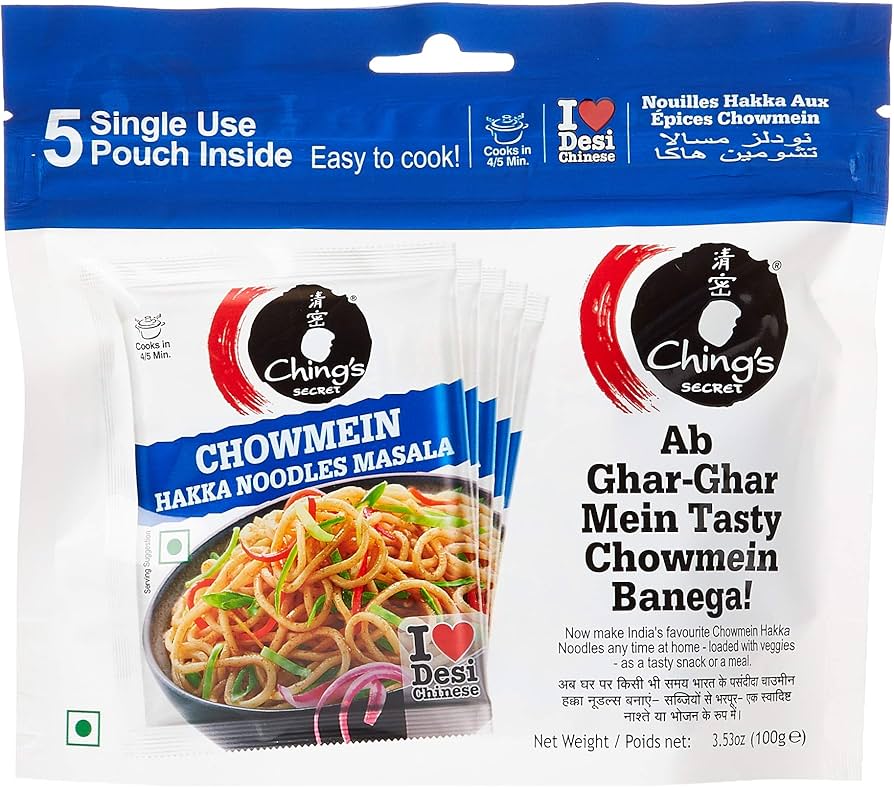 Amazon.com : Ching's Secret Chowmein Haka Noodle Masala, 5 x 20 gm