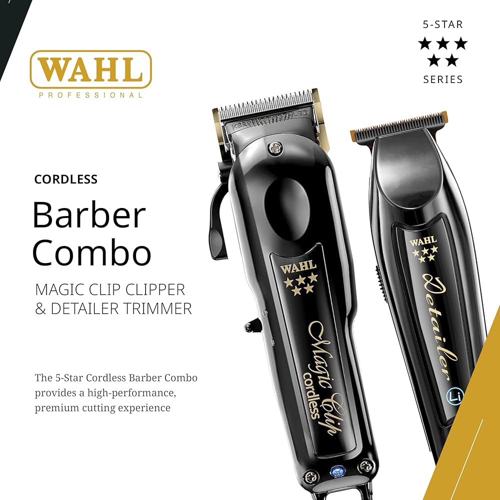 Amazon.com: Wahl Professional Cordless Barber Combo, Magic Clip