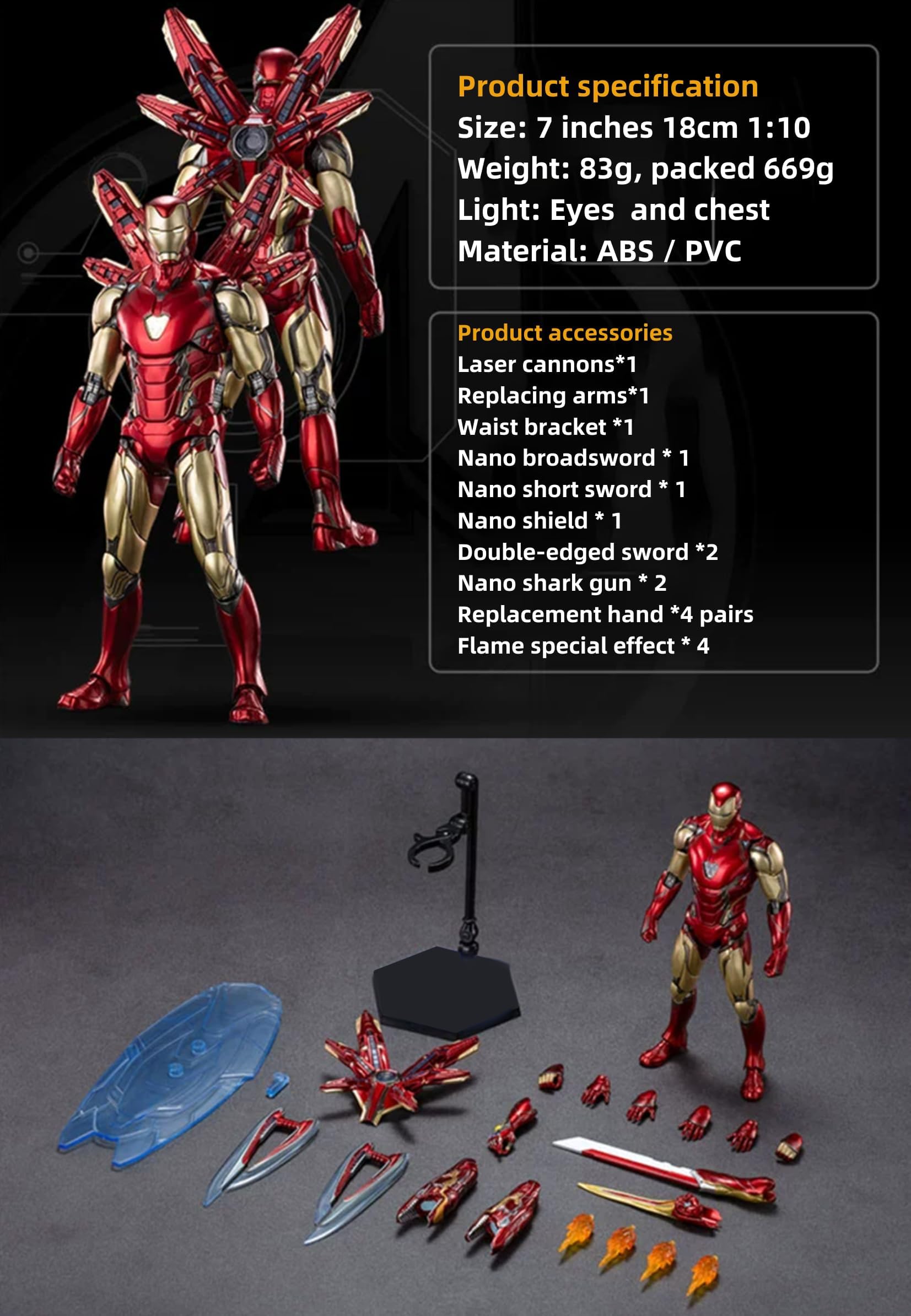 Amazon.co.jp: LonullyMege MK85アイアンマン(デラックスバージョン