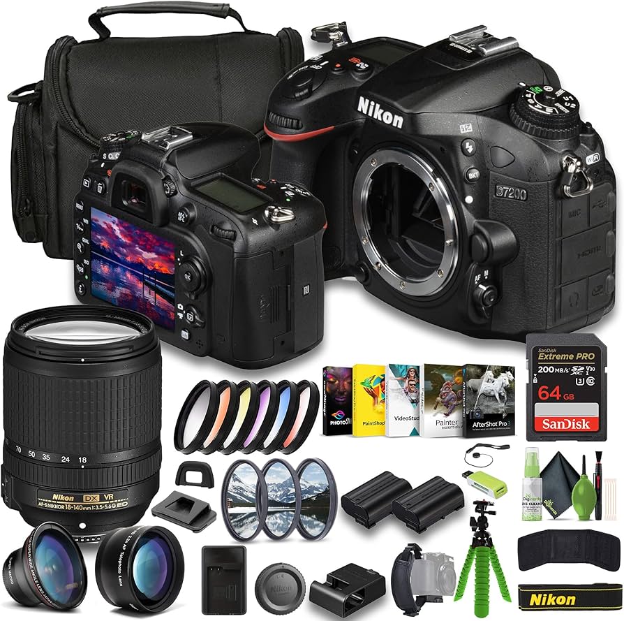 Amazon.com: Nikon D7200 24.2 MP DX-Format Digital SLR Camera + EN