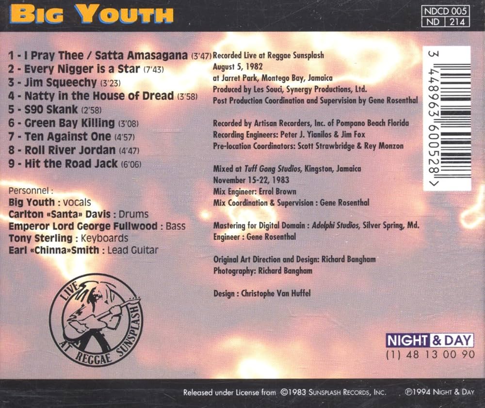 Big Youth - Live at Reggae Sunsplash - Amazon.com Music