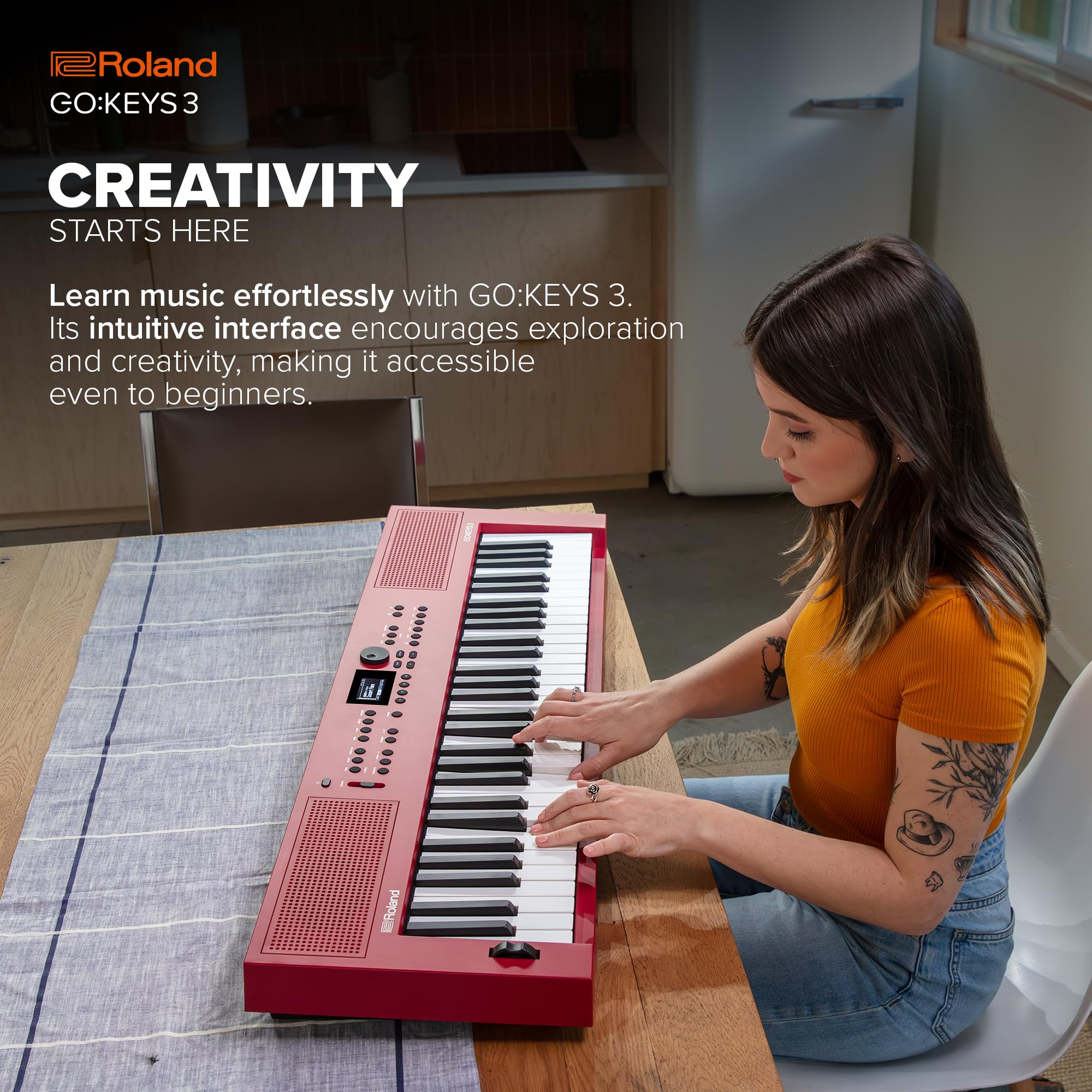 Amazon.co.jp: Roland Digital Keyboard GOKEYS3-RD (Dark Red