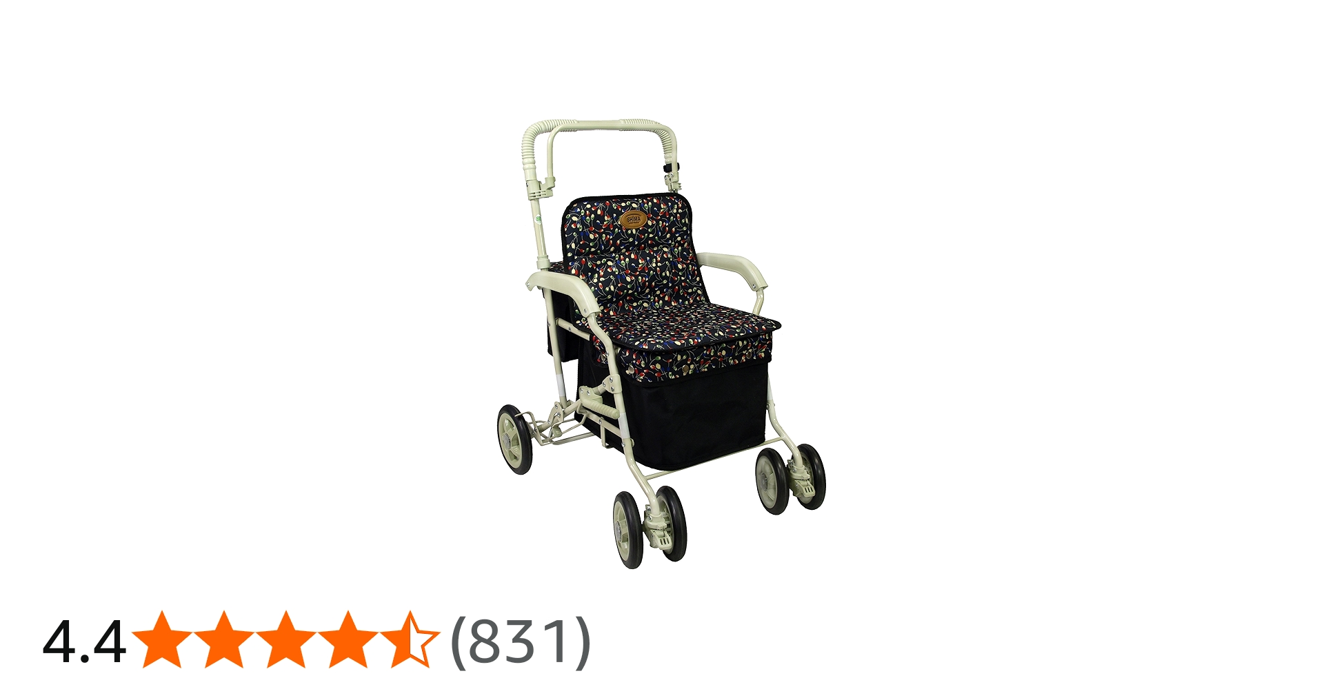 Amazon | 島製作所 マーチS 小花ブラック | 島製作所 | シルバーカー