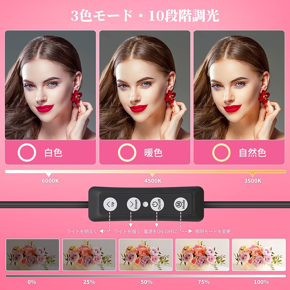 Amazon | FreeFly LEDリングライト高安定性 三脚スタンド+卓上スタンド