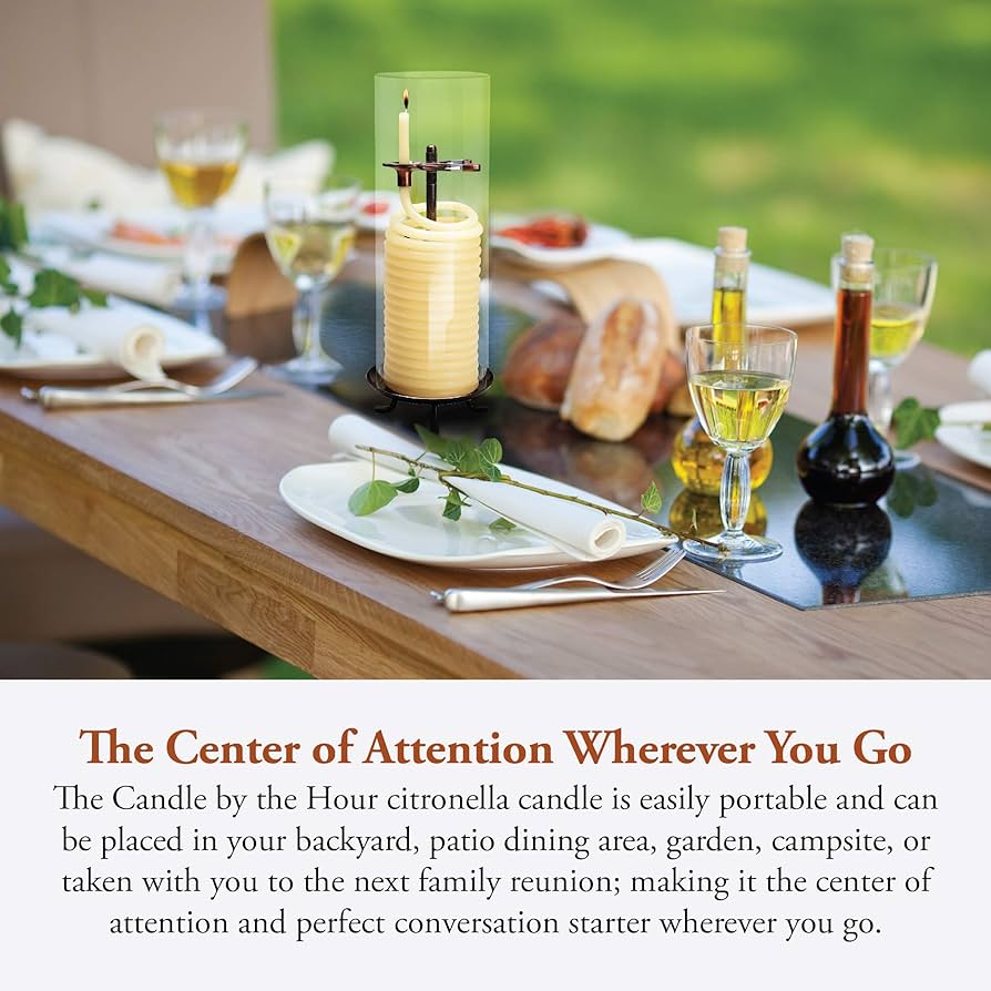 Amazon.com: Candle by the Hour 80-Hour Citronella Candle, Glass