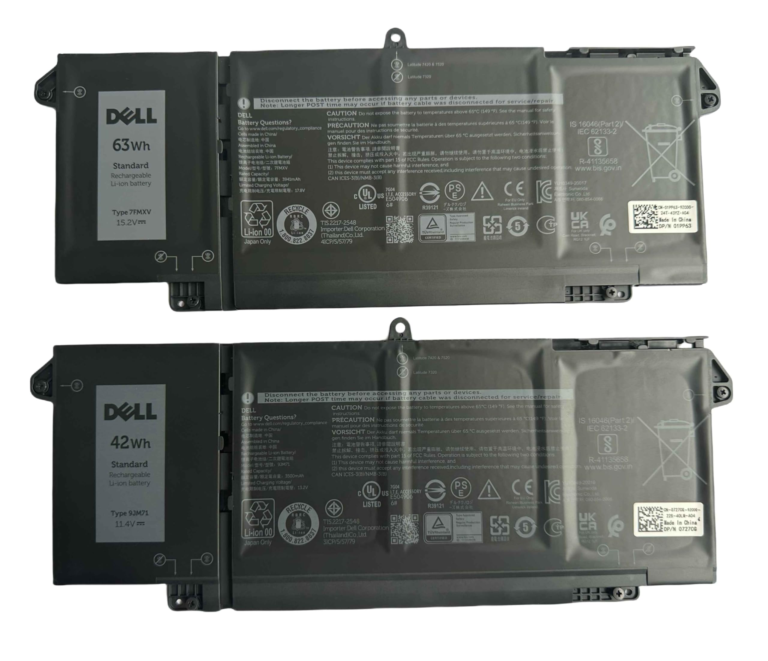 Amazon.com: DELL 9JM71 11.4V 42Wh for Dell Latitude 5320/5320 2-in