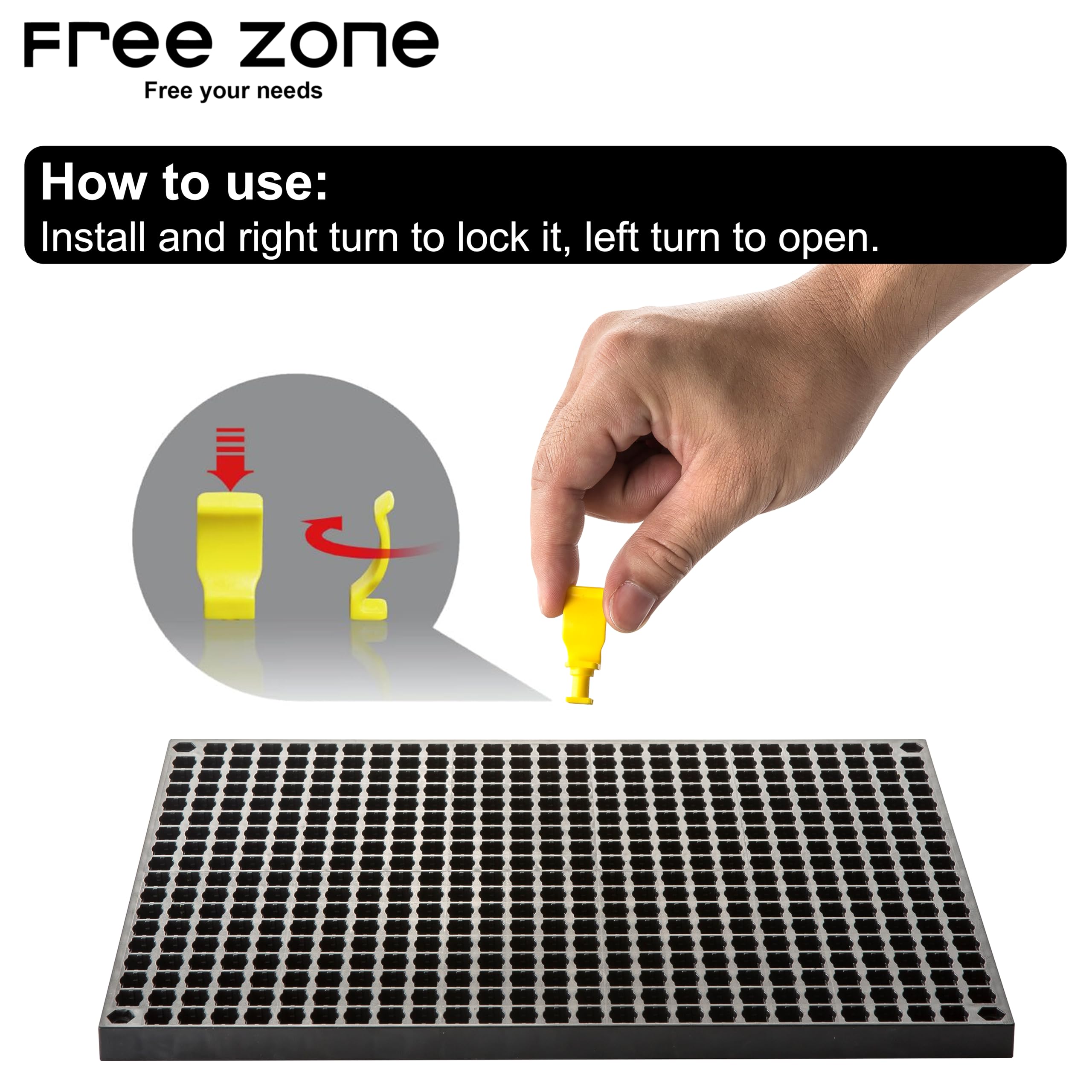 FREE ZONE - 60-Piece Universal Clips - Accessory for FREE ZONE