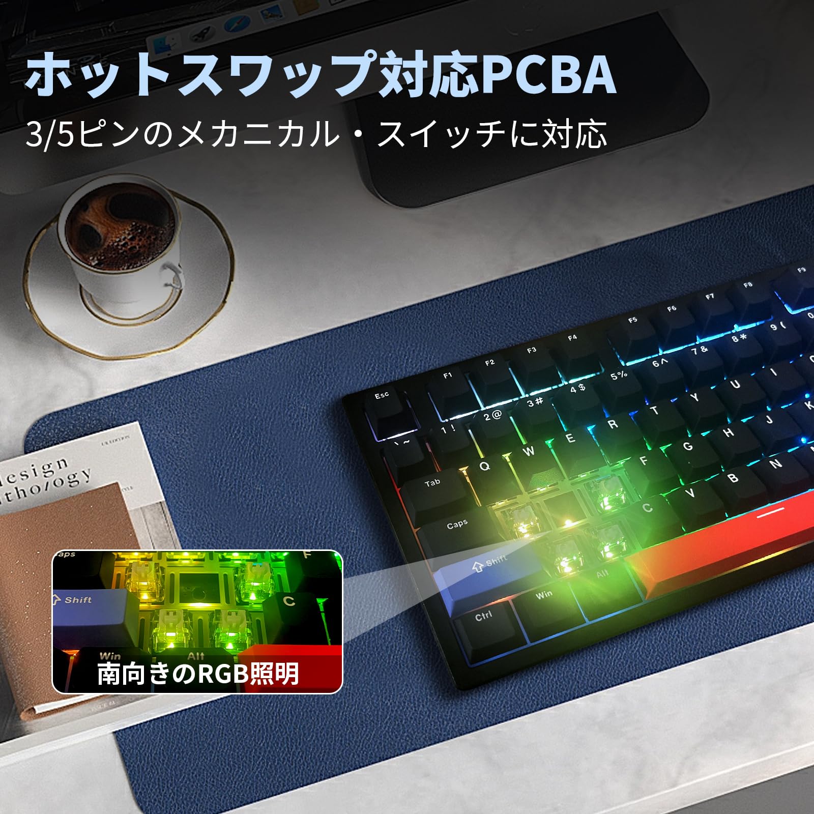 Amazon | Enmakpak ATK V75X 75% ゲーミングキーボード アルミ合金製