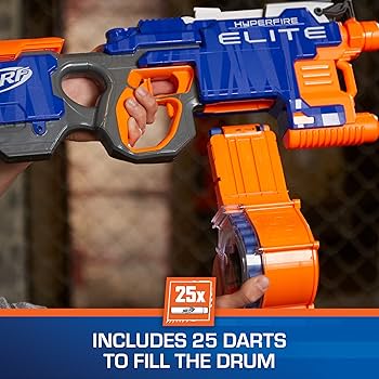 Amazon.com: Nerf HyperFire Motorized Elite Blaster, 25-Dart Drum