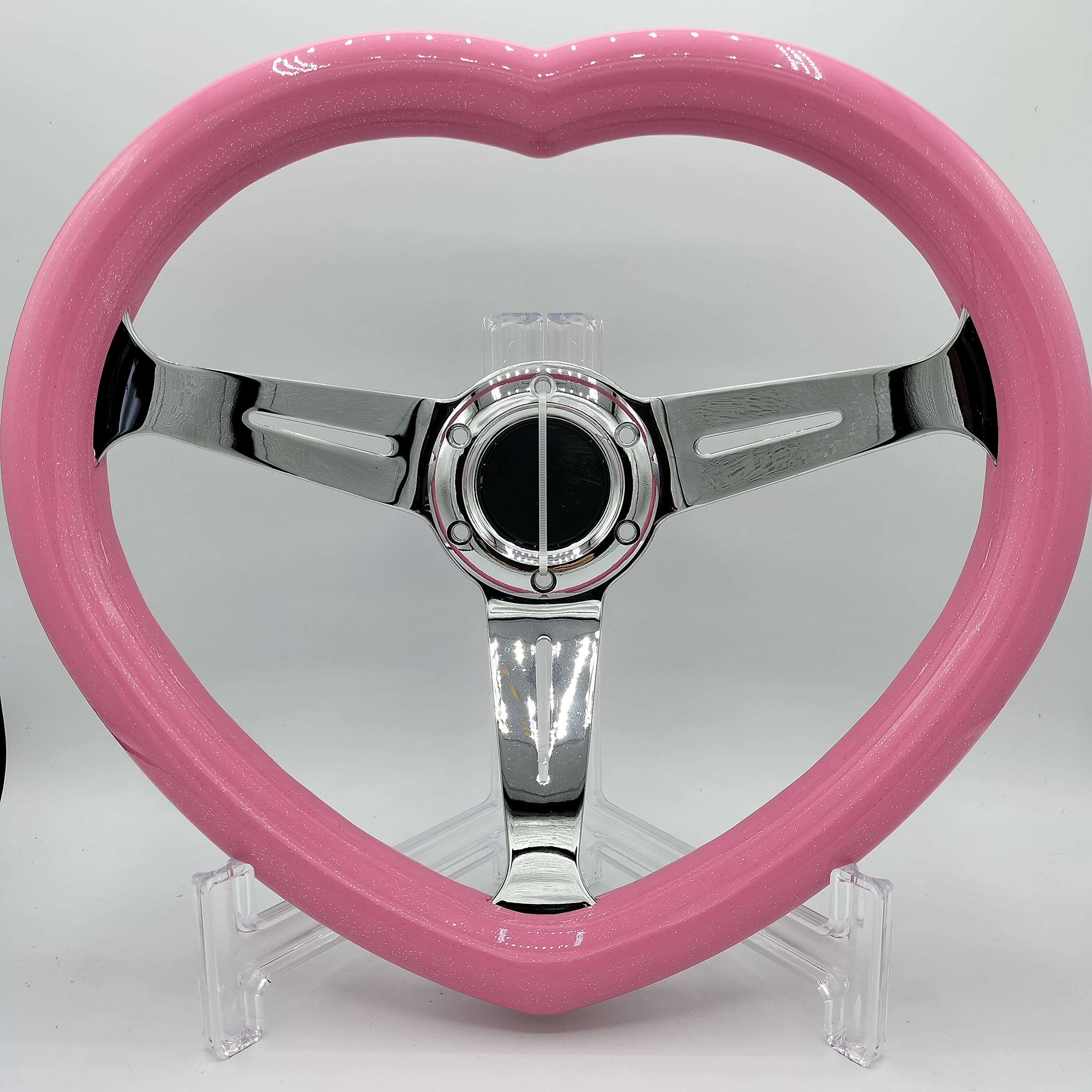 Amazon | ハート ステアリングホイール ハンドル かわいい (ピンク