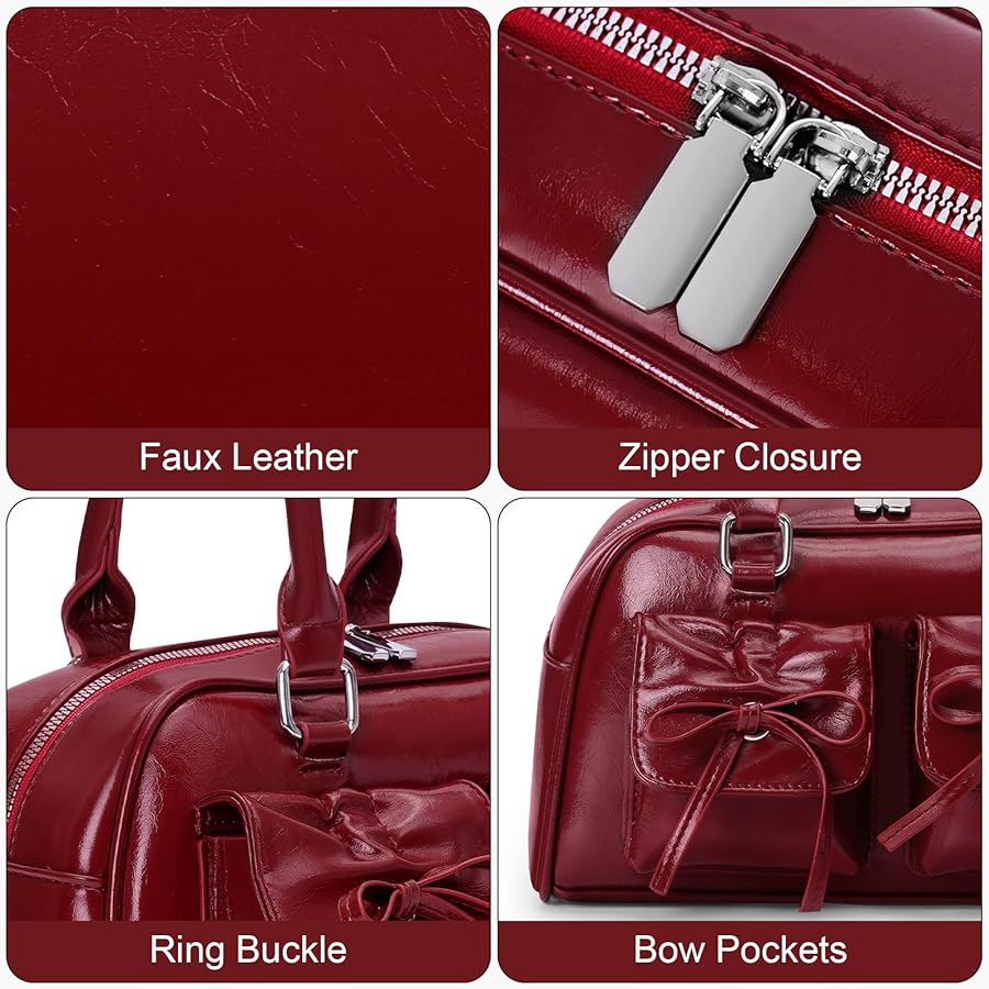 Juoxeepy Ita Bag Cute Bow Purse Aesthetic Japanese Shoulder Bag