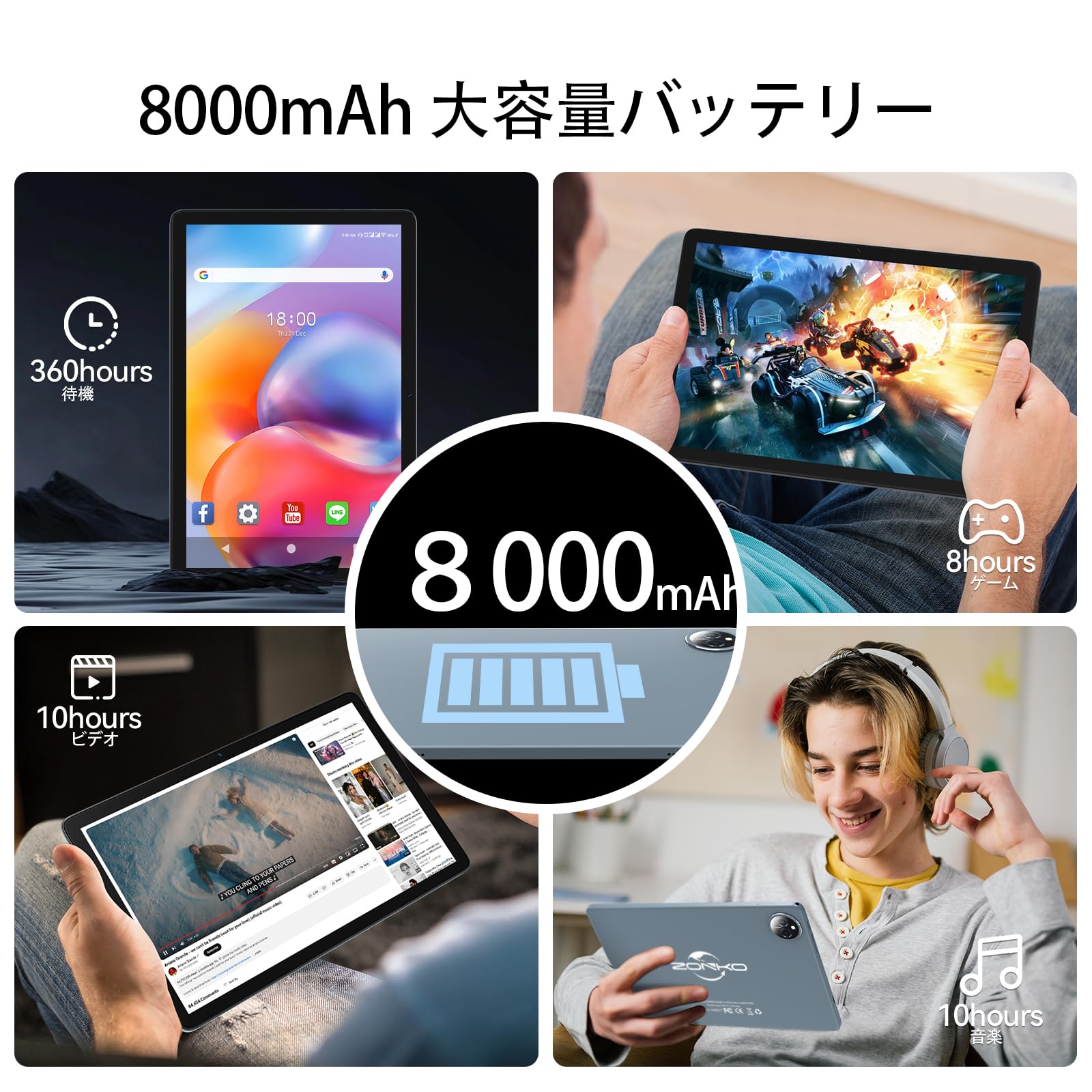 Amazon.co.jp: Androidタブレット最新 2026タブレット10インチ WIFI