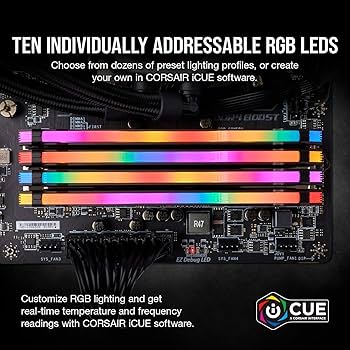CORSAIR Vengeance RGB PRO DDR4 RAM 32GB (2x16GB) 3600MHz CL18-22