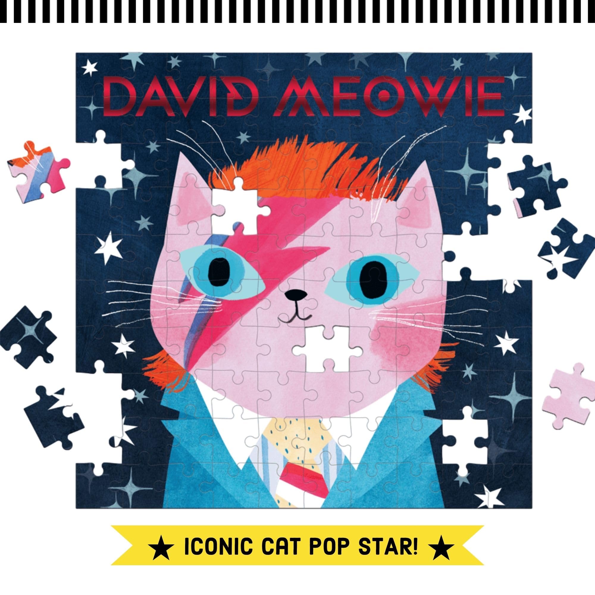 Amazon.com: Mudpuppy David Meowie Music Cats 100 Piece Puzzle