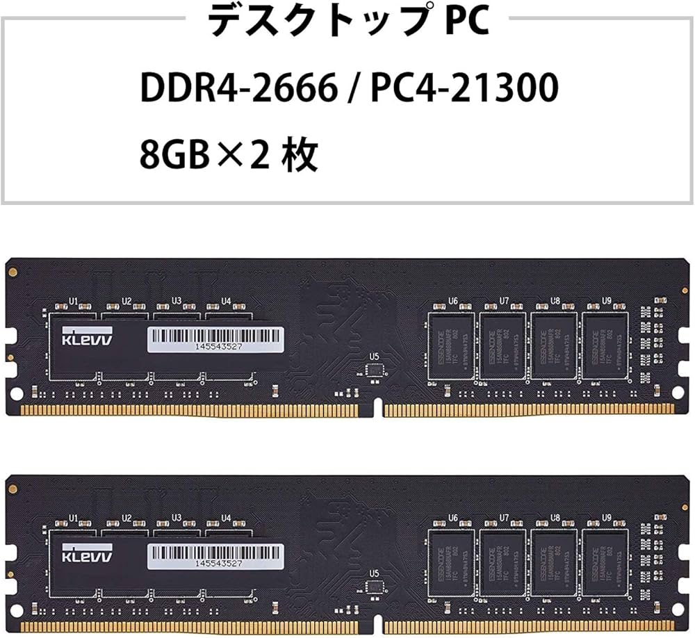 Amazon | KLEVV デスクトップPC用 メモリ DDR4 2666 PC4-21300 8GB x 2