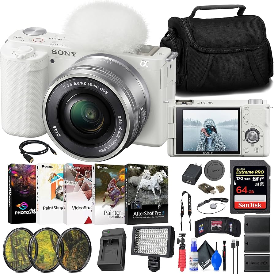 Amazon.com: Sony ZV-E10 Mirrorless Camera with 16-50mm Lens (White