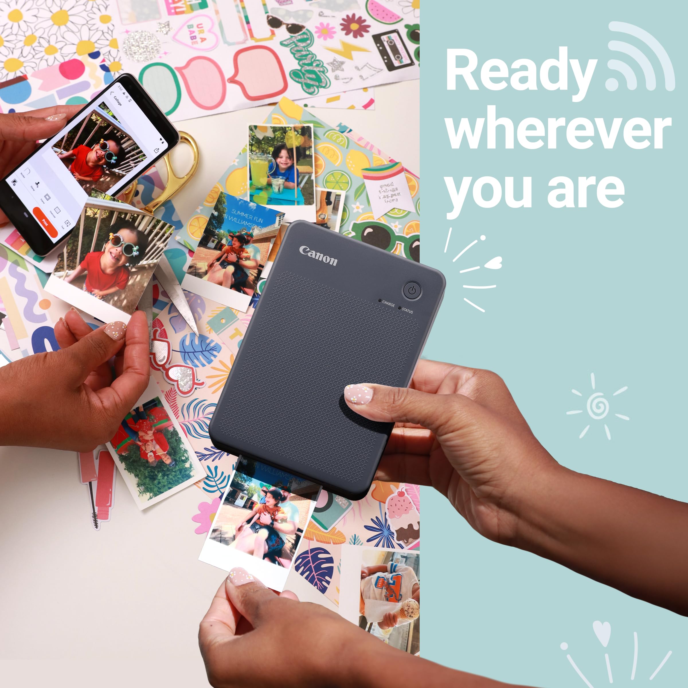 Amazon.com: Canon SELPHY QX20 Compact Photo Printer Dark Gray