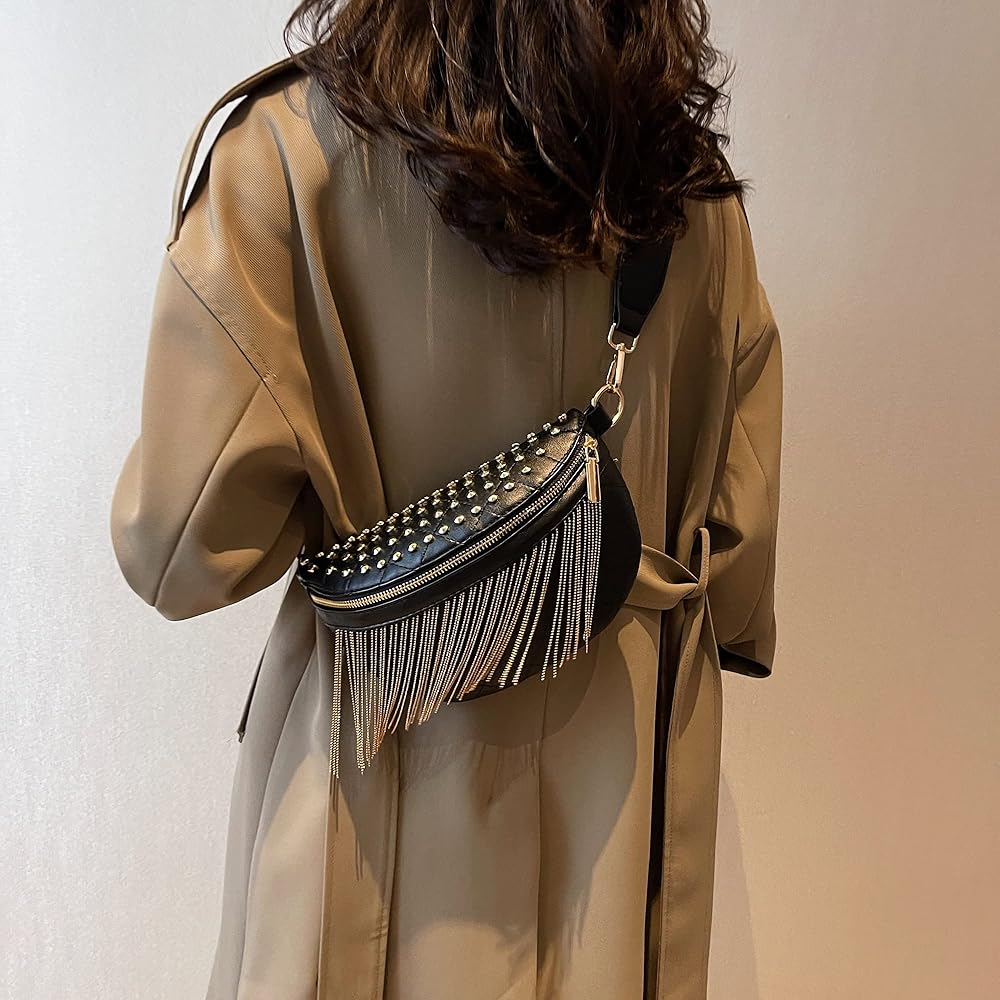 Amazon.com | GLT.ETL Fanny Pack Chest Bag For Women Faux leather