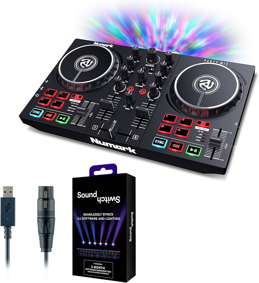 Amazon.com: DJ Controller & DMX Bundle - DJ Set with Paty Lights