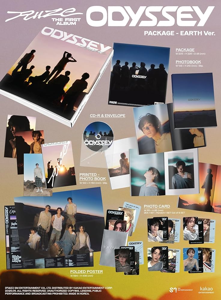 RIIZE - RIIZE ODYSSEY 1st Album Package 2 Version Set(EARTH+