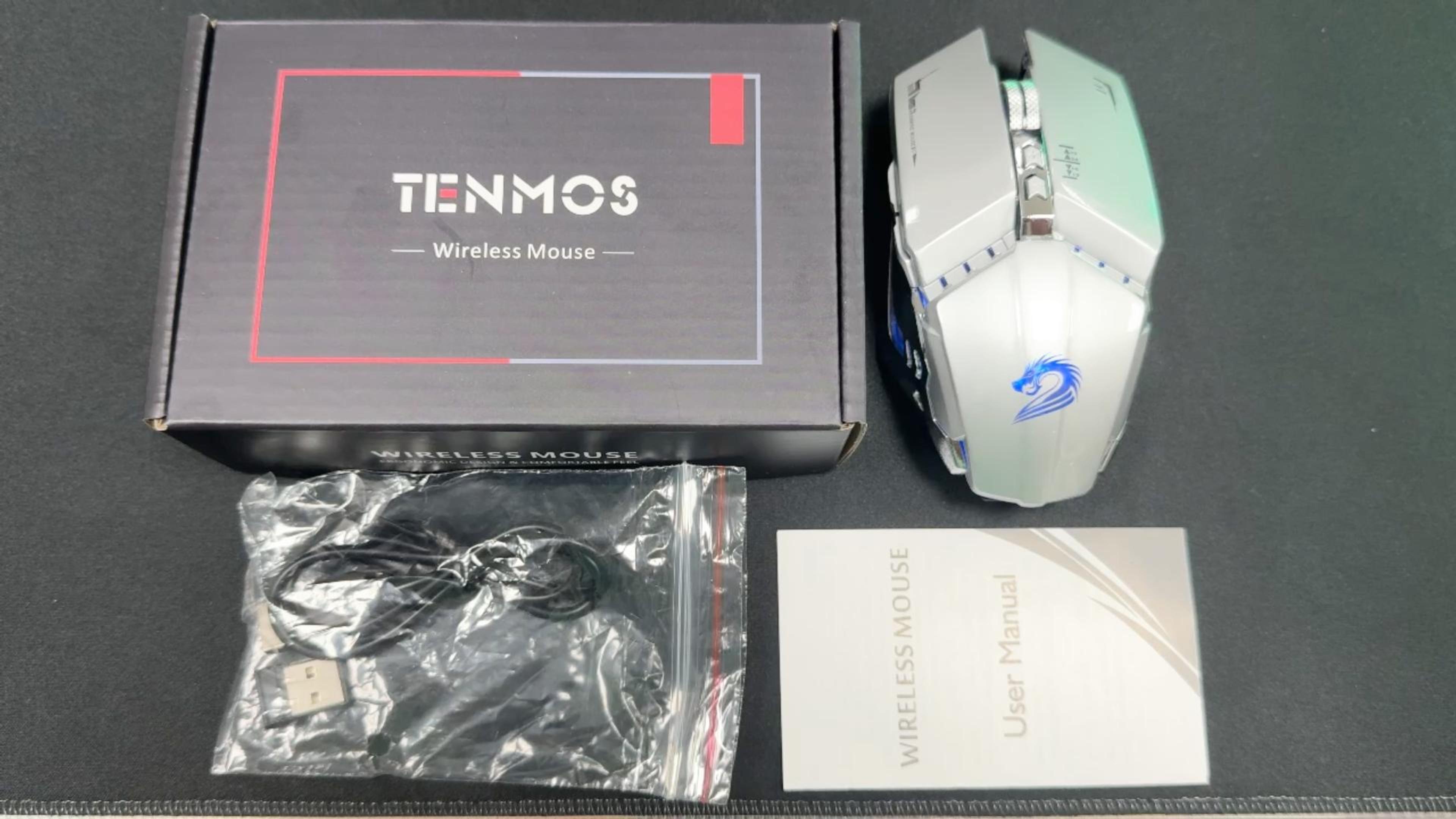 Amazon.com: TENMOS T12 Wireless Gaming Mouse Rechargeable, 2.4G