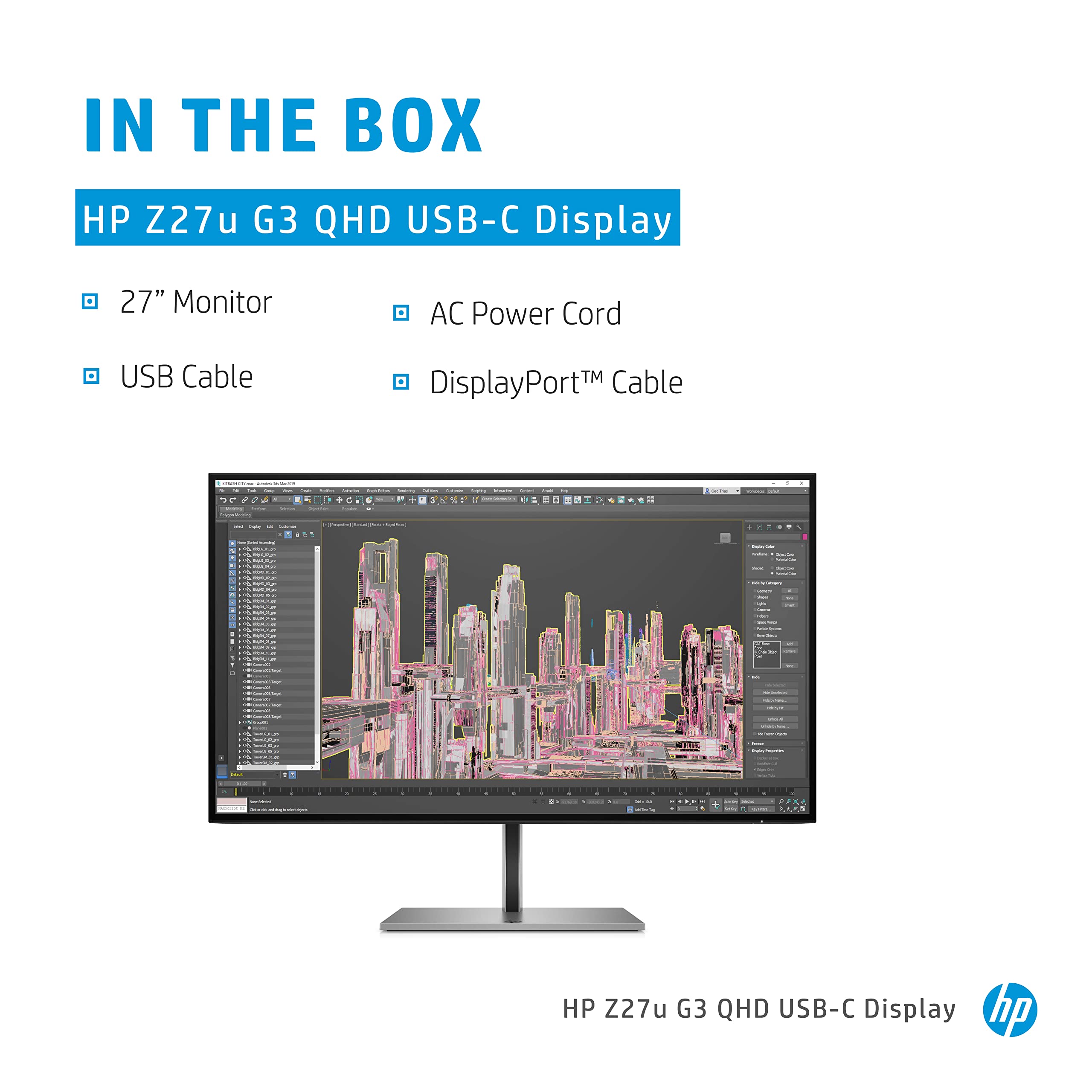 HP Z27u G3 27インチモニター USB-C(100W)充電給電 HP Z27u G3