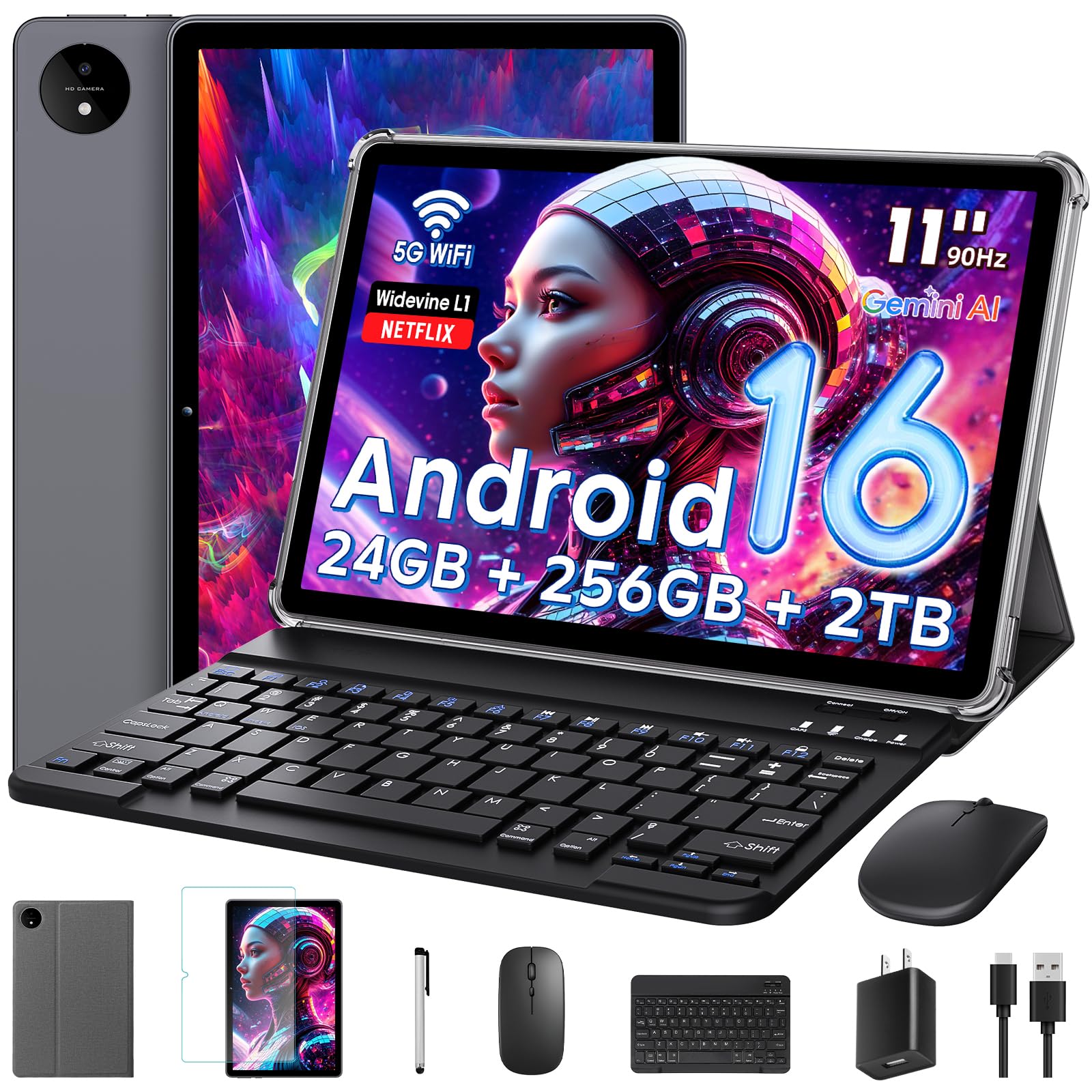 Amazon.com : Android 16 Tablet 11 Inch with Gemini AI, T7250 Octa