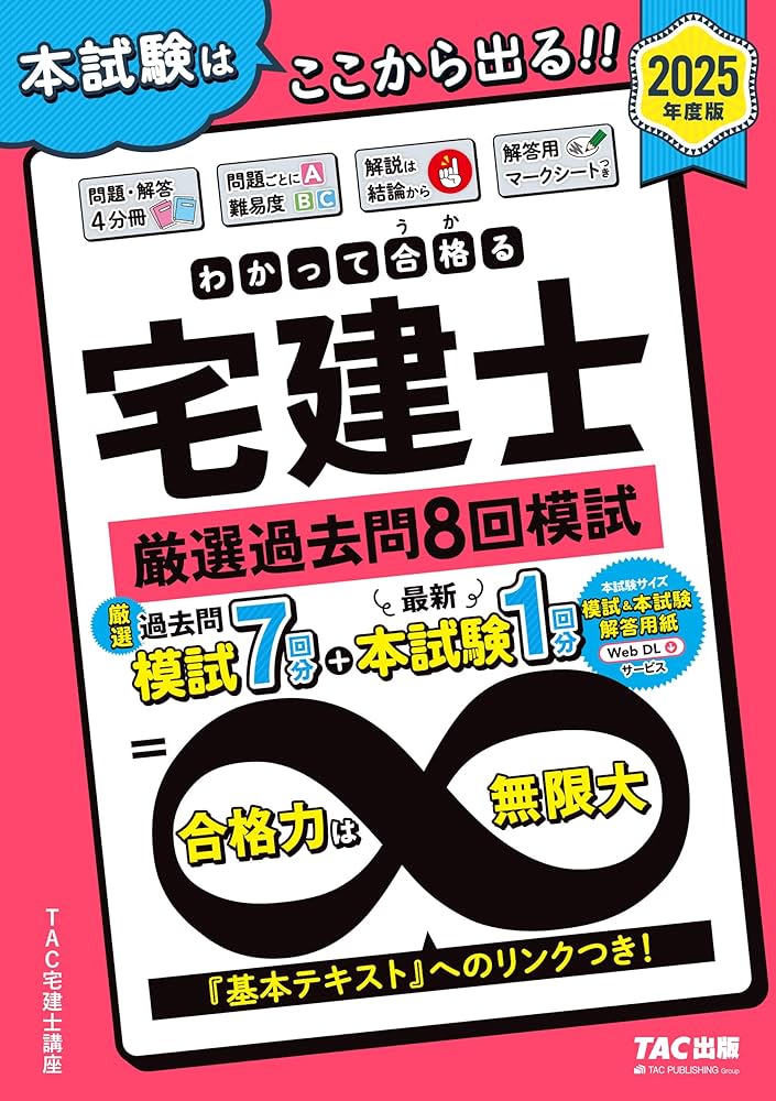 わかって合格(うか)る宅建士 厳選過去問8回模試 2025年度版 [宅地建物