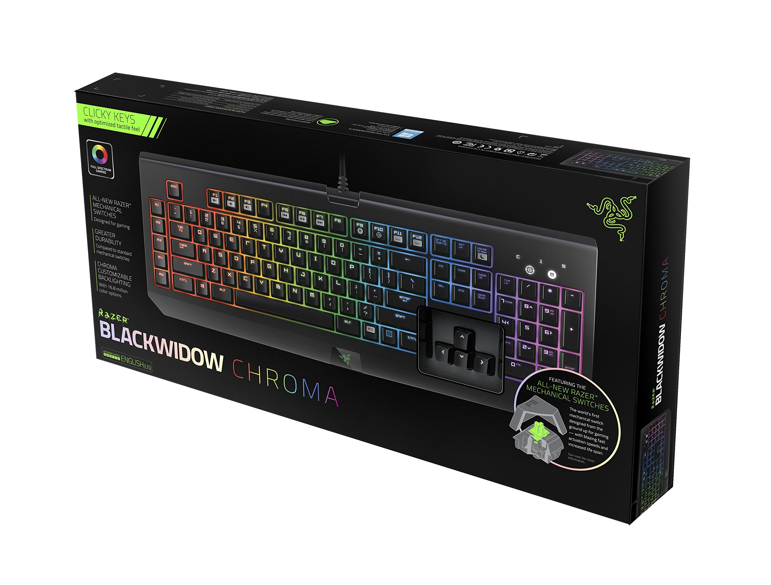 Amazon.com: Razer BlackWidow Chroma: Clicky RGB Mechanical Gaming