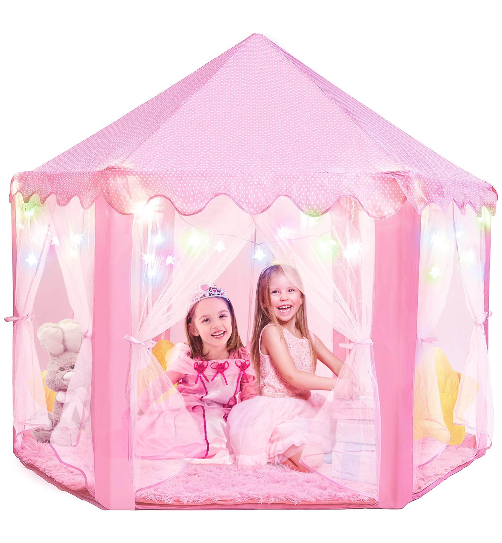Amazon.com: PLAYVIBE Princess Tent - 55 x 53 in, Toddler - Starry