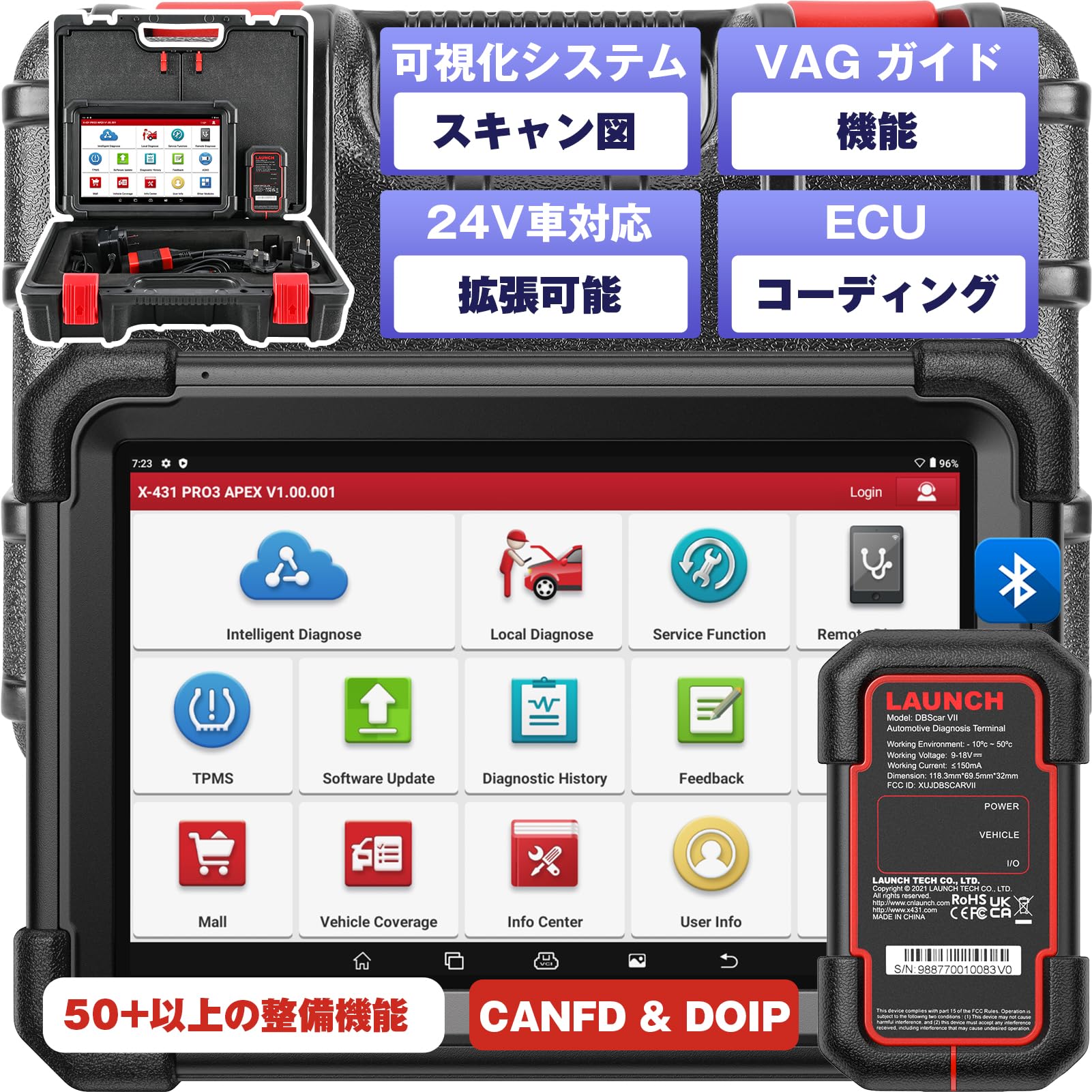 Amazon.co.jp: LAUNCH X431 PRO3 APEX 車 診断機 日本語 自動車故障