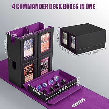Amazon.com: Kabinka Commander Deck Box for MTG Fits 400+ Double