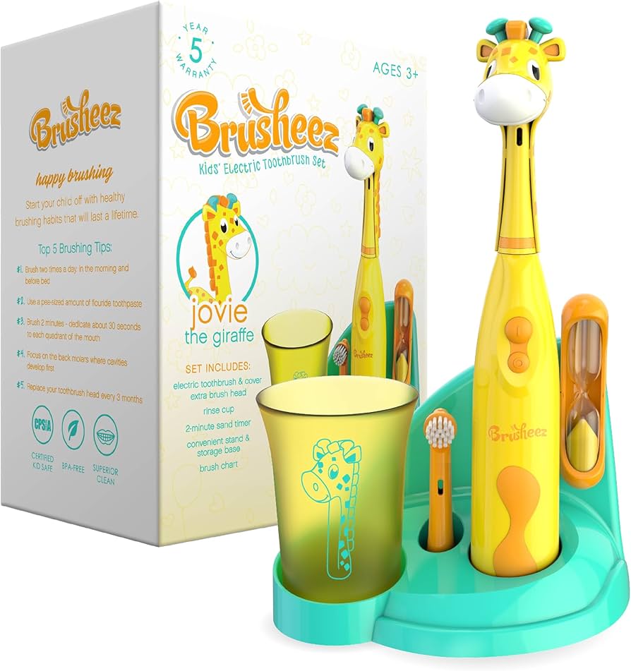 Brusheez Children's Electronic Toothbrush Set – Includes Battery